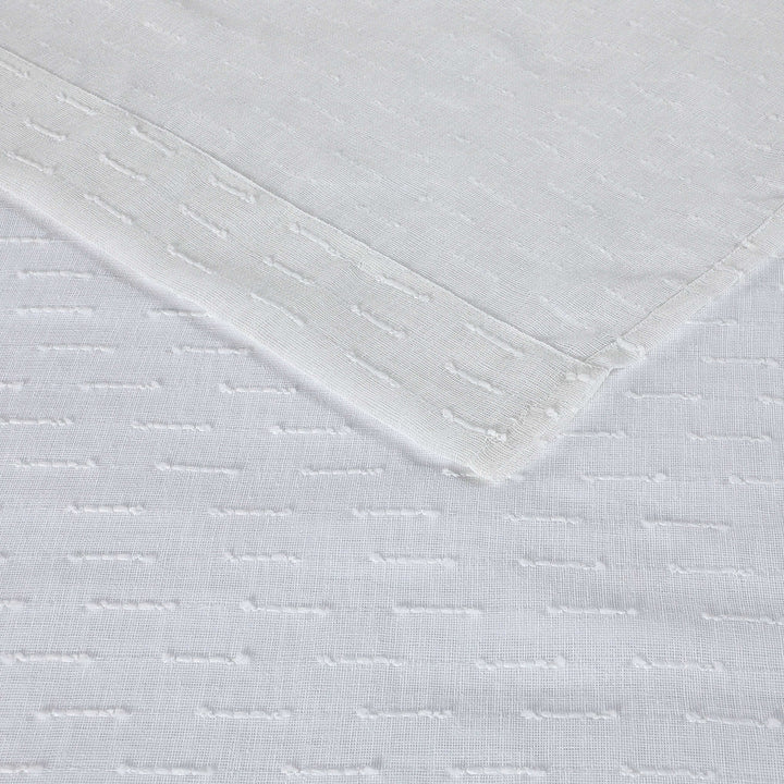 Nottinghill Polyester Semi Sheer Curtain Panel Pair - PoshBlu