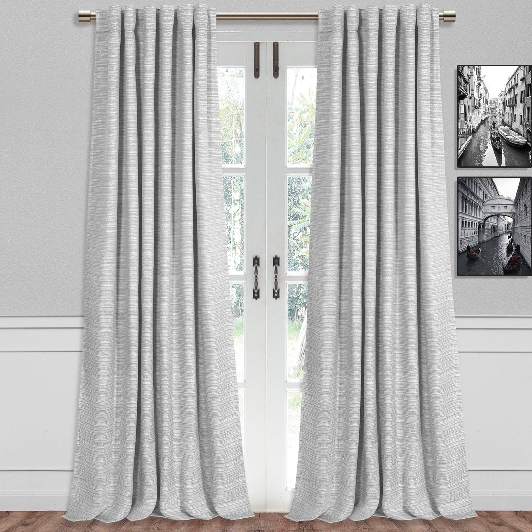 Swenson Textured Lined Blackout Curtain, 1 Panel - PoshBlu